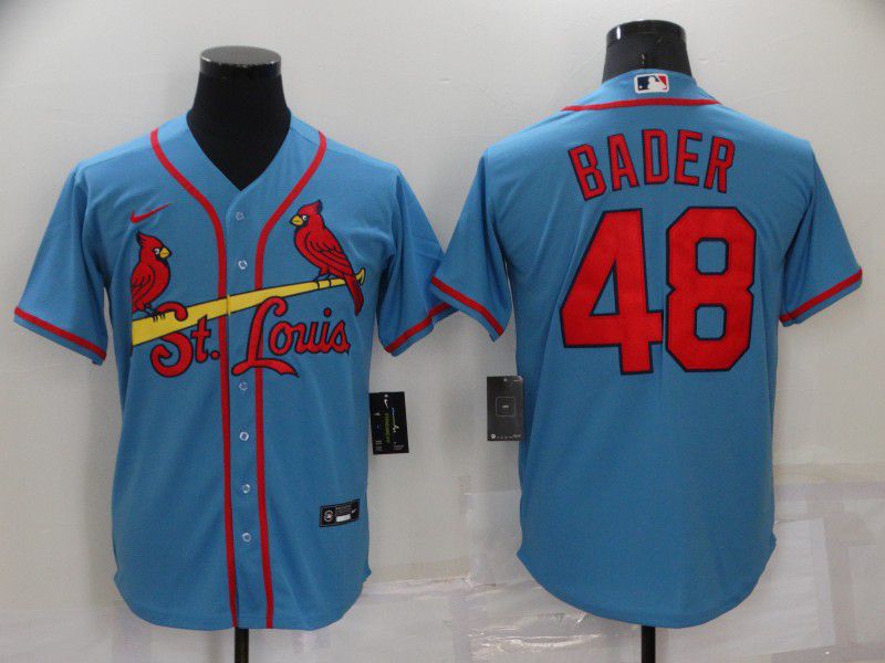 Men St.Louis Cardinals 48 Bader Blue Game Nike 2022 MLB Jersey